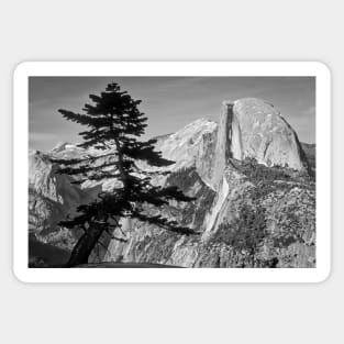 View from Glacier Point B+W Sticker